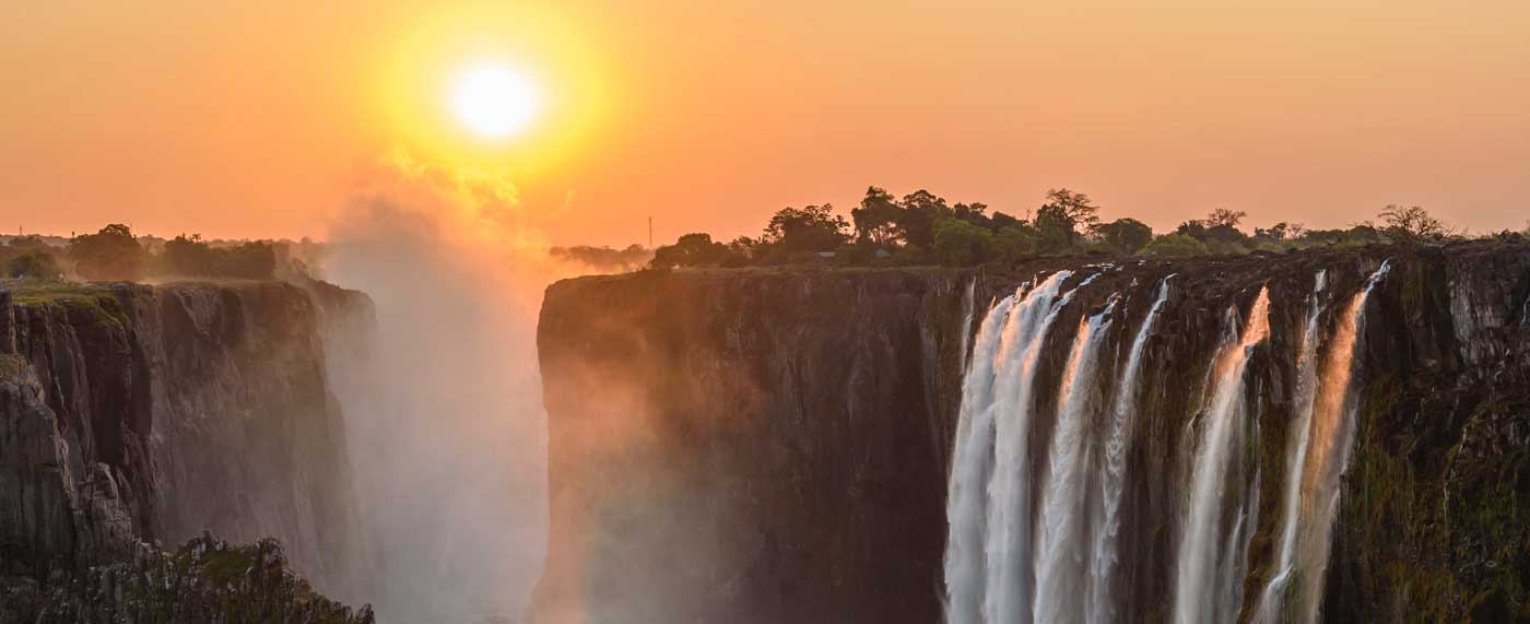 We are close to the Victoria Falls 