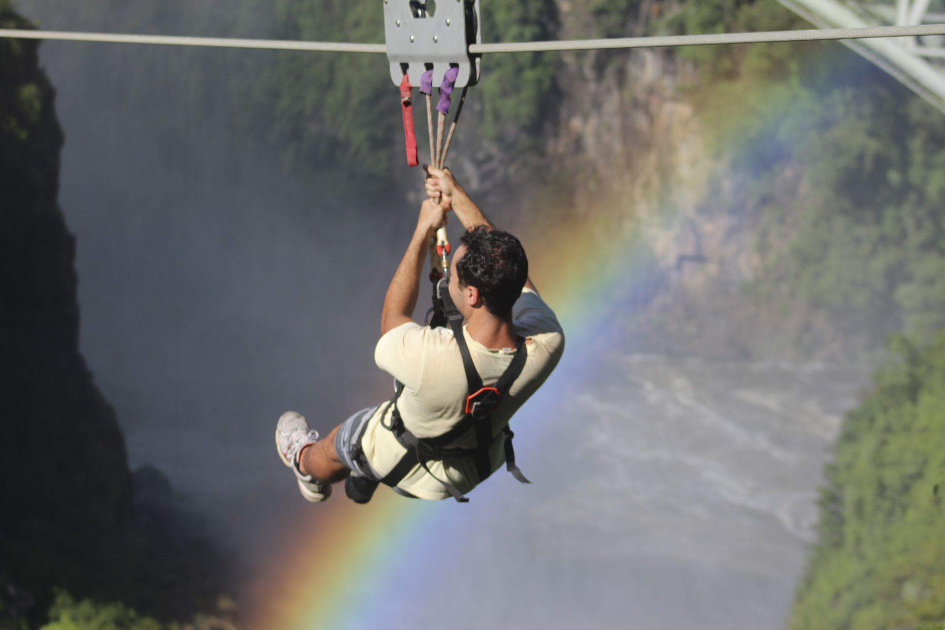 Victoria Falls Bungee Zimbabwe an activity that can be booked at the victoria falls backpackers